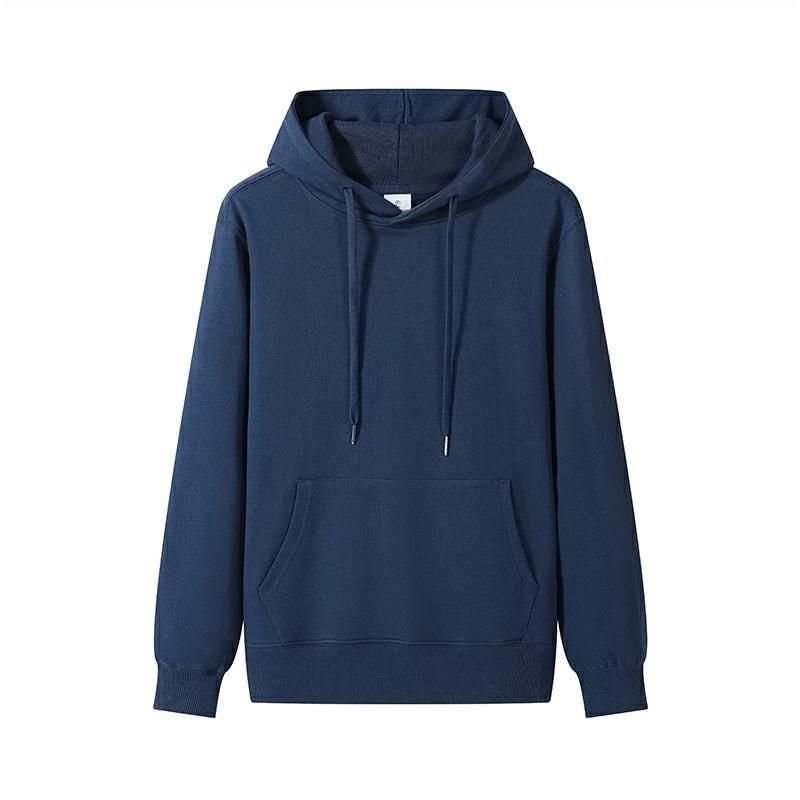 Custom Logo 300g 100% Cotton Unisex Casual Solid Color Basic Hoodie