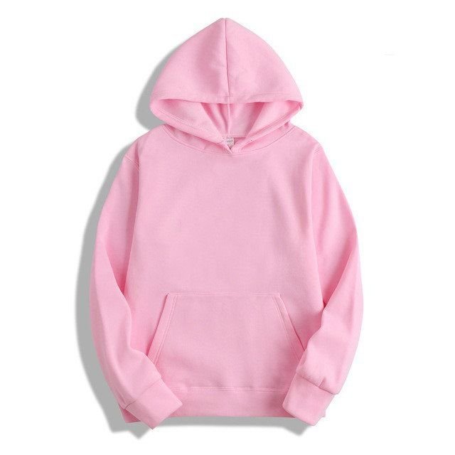 Custom Autumn Winter Women Fashion Loose Solid Color Long Sleeve Pocket Blank Hoodies